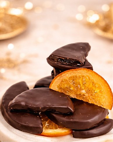 Dark Chocolate Crispy Orange Cream Praline